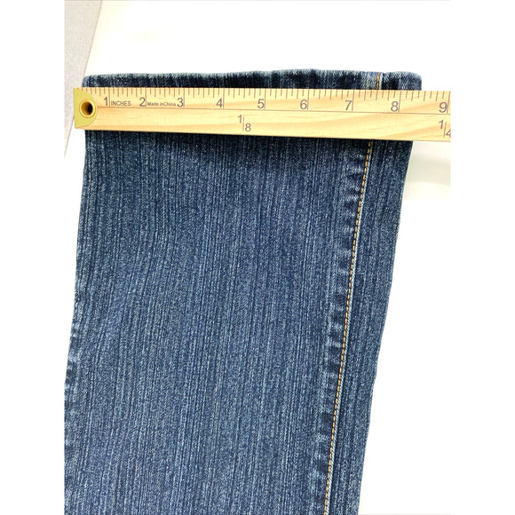 Deja Bleu Jeans Womens Size 8 Back Flap Pockets Medium Wash Denim Embroidery - Picture 9 of 11